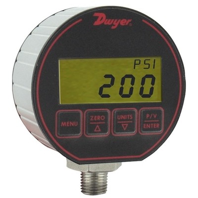 Dwyer Series DPG Digital Pressure Gage side view showing process connection
