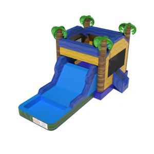 Buy cheap Palm Tree Commercial Inflatable Bouncy Castle With Water Slide product