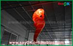 CE Inflatable Lighting Decoration , Custom Inflatable Red Sea Horse For