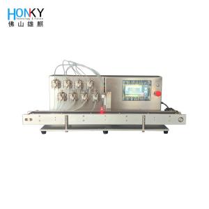 Buy cheap Desktop type conveyor type mold running filling machine for non-stand well bottle tube liquid filling product