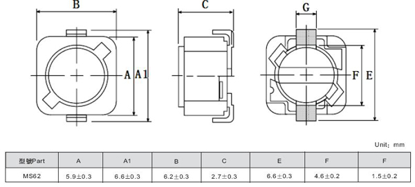 High Current Power Inductor 1 - 3300 uH Magnetic Shielding For Frequency Power