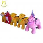 Hansel wholesale electric plush animal scooter with musical and led light