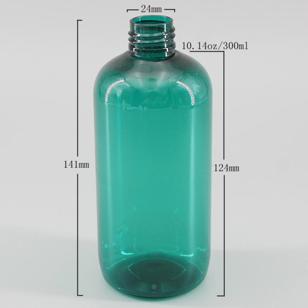 PET Plastic 24mm 10.14oz Refillable Plastic Shampoo Bottles