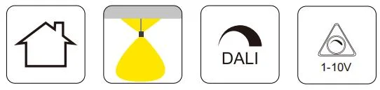 Dali Dimmable LED Pendent Lamp LED Panel Light Hanging Commericial Residential High End Class Anti Glare 4FT 5FT 50W 60W