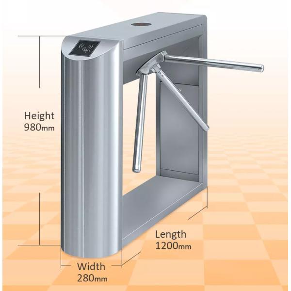 High Security 3 Arm Tripod Turnstile Barrier RFID Fully Automatic Access Control