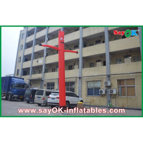 One Legged Air Dancer Commerical Red Sky Air Dancer , Inflatable 4M Costume Dancing Man