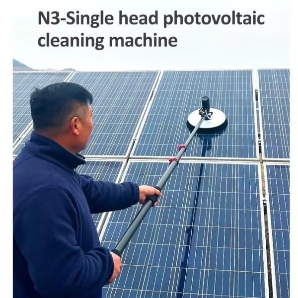 High Efficiency 3.2M 5.5M 7.2M Dry Water Solar Panel Cleaning Robot Brushes Solar Rotary Panels Automatic Cleaning Equipment