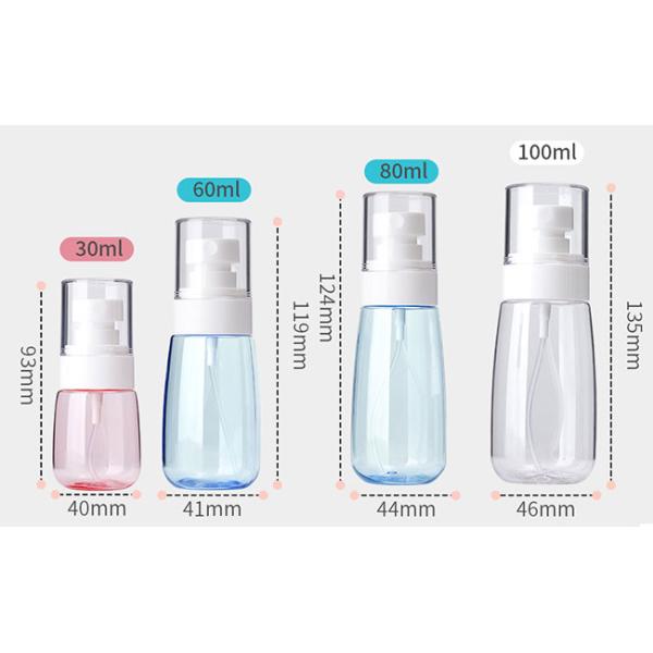 30ML Mini Travel Fine Mist Spray Bottle Plastic Customized