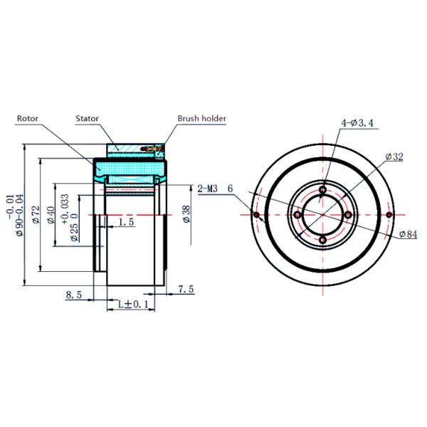 Torque Motor 2A Low Speed High Torque DC Motor Low Rpm DC Motor With Optimal Torque
