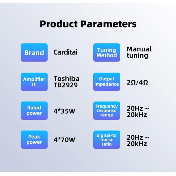 12-24v Voltage 4 Way DSP Car Amplifier for Android Big Screen Providing and Performance