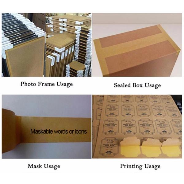 Application of kraft gummed paper tape