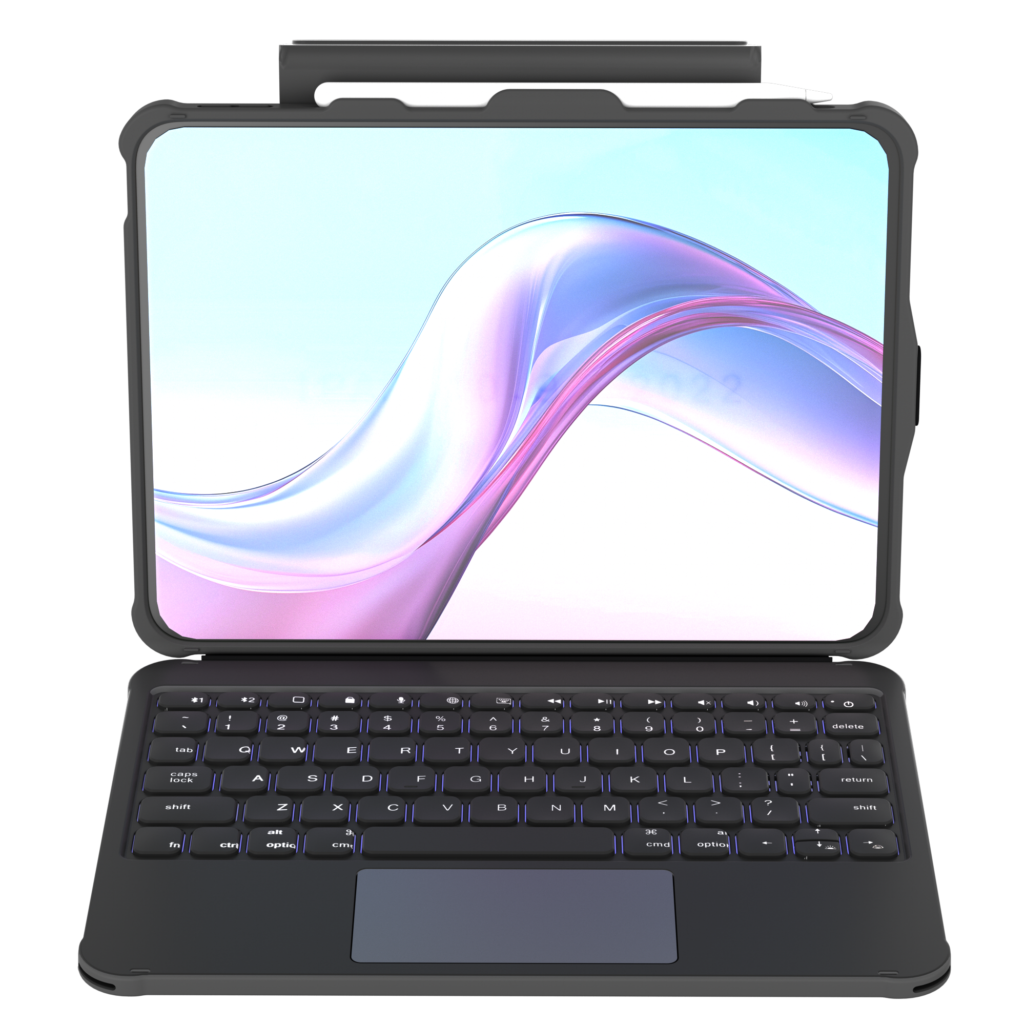 Custom Logo Precision Trackpad Keyboard Case with Rugged Drop-Proof Shell for iPad A16,Waterproof CE/RoHS for Education/Business