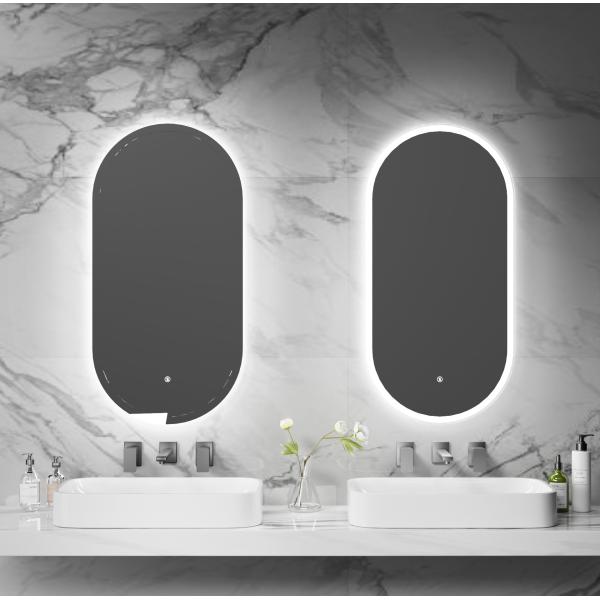Dual-Touch Control Smart LED Bathroom Mirror With Anti-Fog Function Stepless Dimming