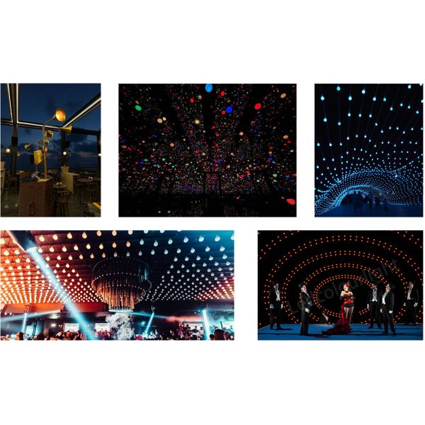 DMX512 Programmable 60mm LED Pixel Bulb RGB Pixel Light Bulb Designed in Lighting Projects