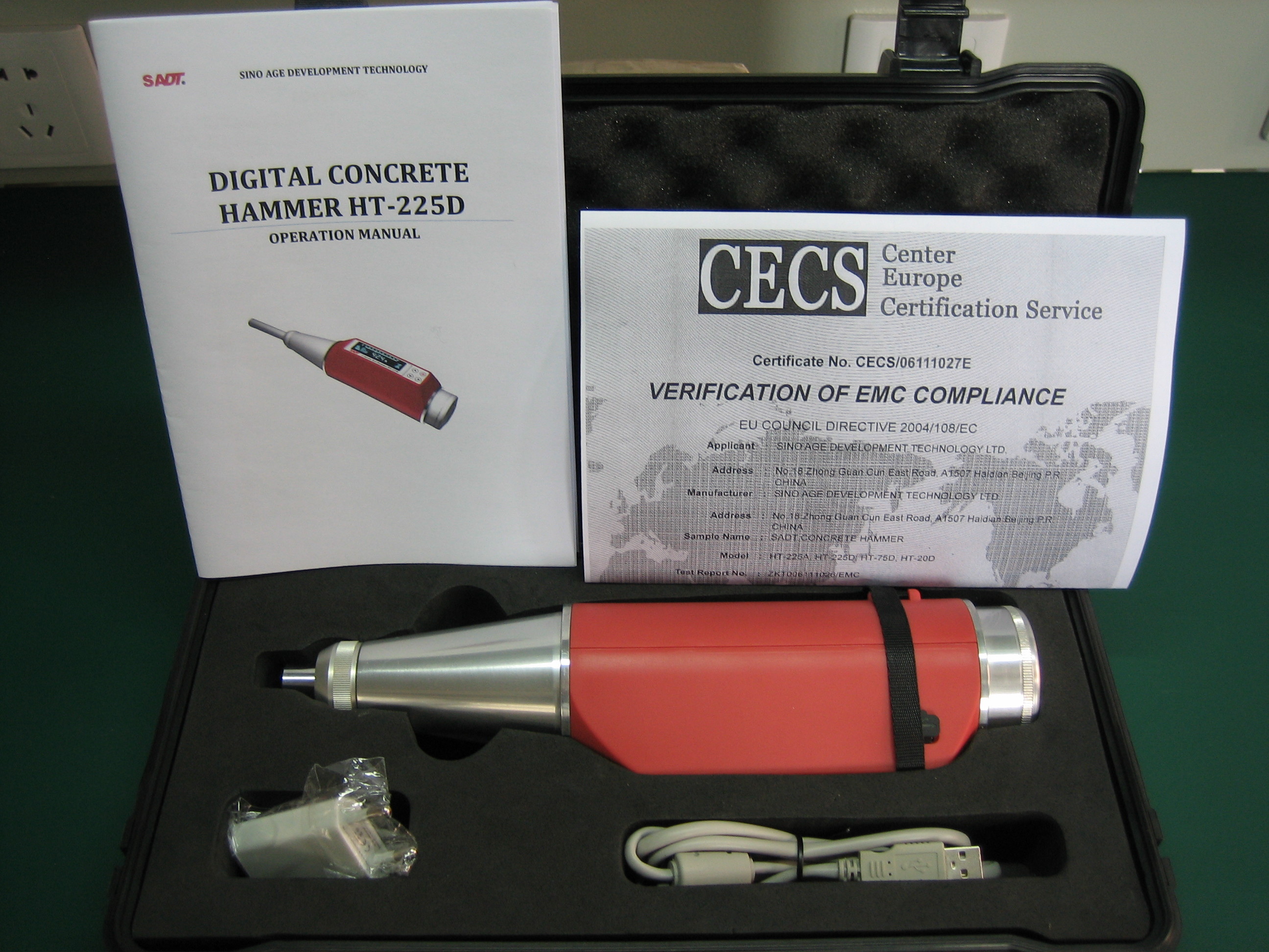 Integrated Digital Schmidt Rebound Hammer With Microprinter