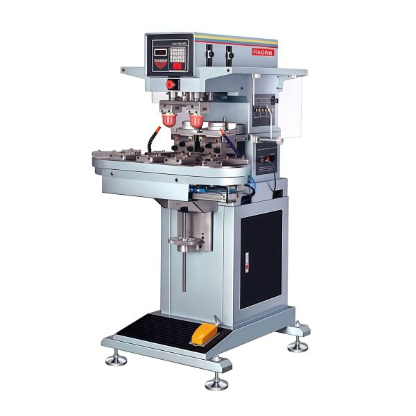 Two Color Conveyor Belt Semi Automatic Pad Printing Machine