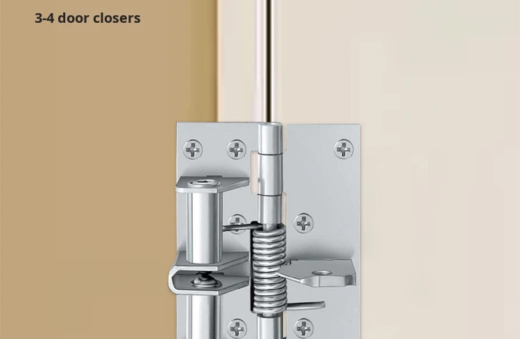 Iron Automatic Door Closing Spring Hinge 90 Degree Positioning Door Closer Wooden Door Model 03 2.5mm Thickness Xiongfeng Modern