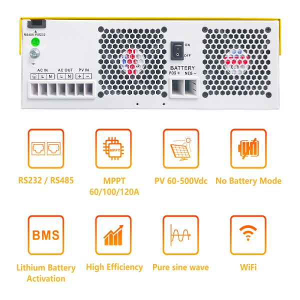 Built in High Current MPPT Charger Max 120A for Solar Power System