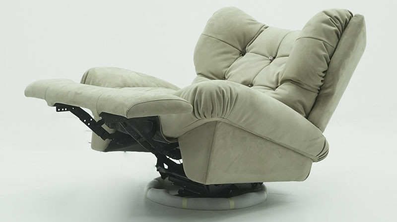 Soft Upholstered Modern Recliner Sofa with 360° Swivel Base