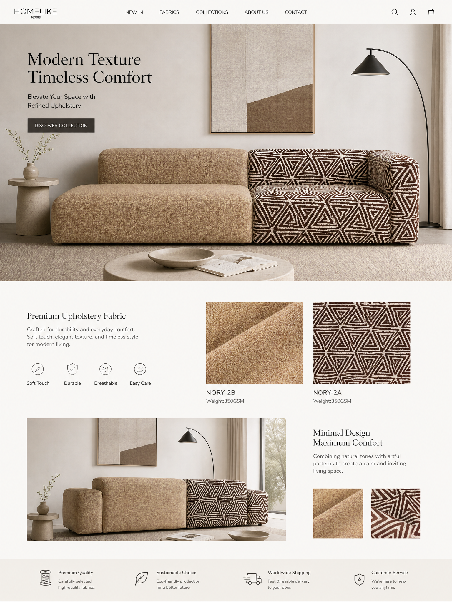 350gsm Luxry Geometric Patterned Digital Print For Sofa