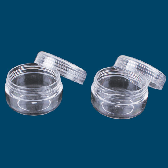 5g Empty Plastic Cream Jars ODM Offered Leak Proof Stackable Makeup Containers