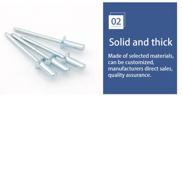 GB12615 enclosed flat round head core pulling rivets