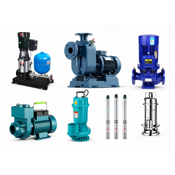 Agricultural irrigation water pump in field setting