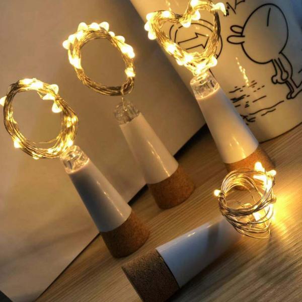 15 LEDs Cork Bottle Fairy Lights USB Rechargeable Copper Wire String Lights For Bedroom Room Home Wedding Party Decoration