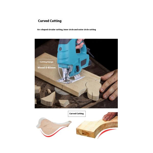 BobenMulti-function JigSaw Miter Cutting Machine Wood AluminumPlastic Panel Electric Reciprocating Saw Wood Cutting Saw Portable
