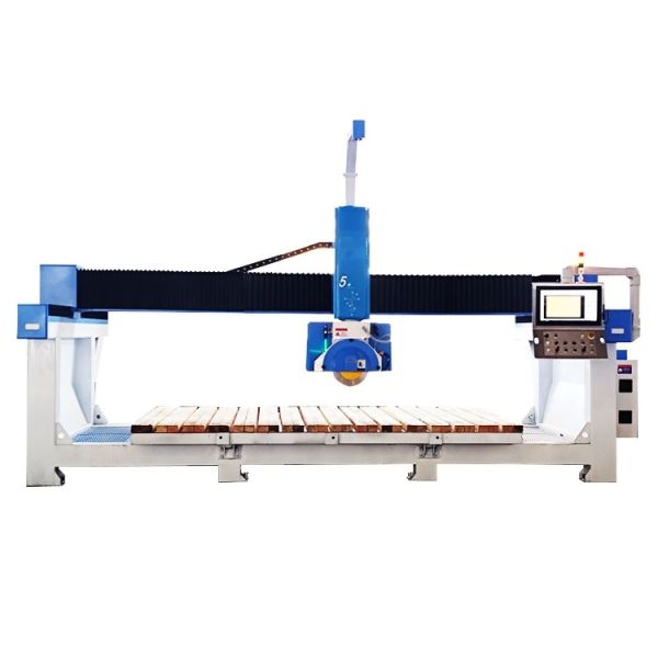 ZEUS Customizable 5 Axis Bridge Stone Machine Easy Operation High Safety Level Granite Tiles 150mm Thickness 3200mm Length