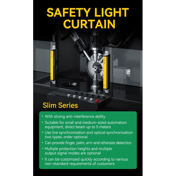8 Points PNP Safety Light Curtain Electronic Grating Photo Switch Protector Sensor Industrial Light Curtains
