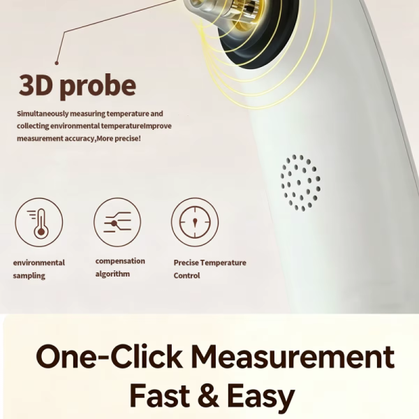 USB Rechargeable High Precision Veterinary Thermometer with Infrared Ear Measurement for Pets and Livestock