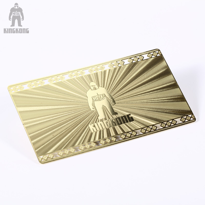 Buy cheap Innovative Brass Personal Metallic Gold Business Cards Different Pattern Option product