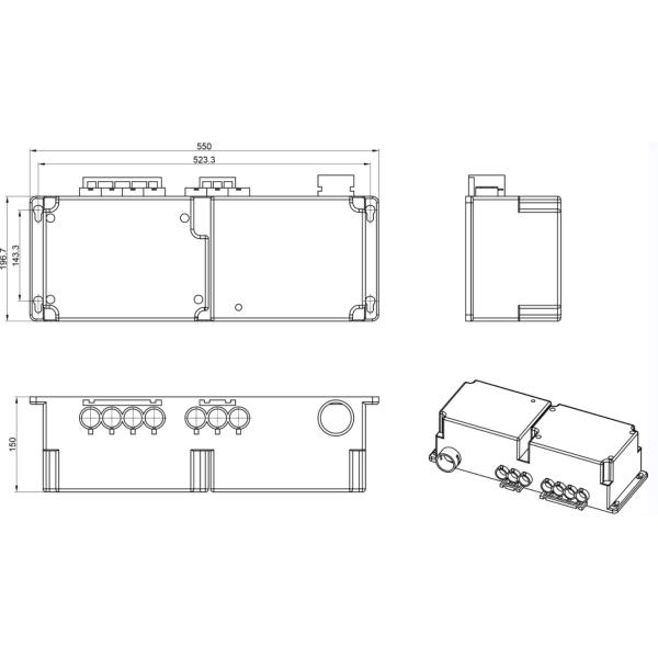 Electric Usage Hospital Bed Control Box White Multifunction