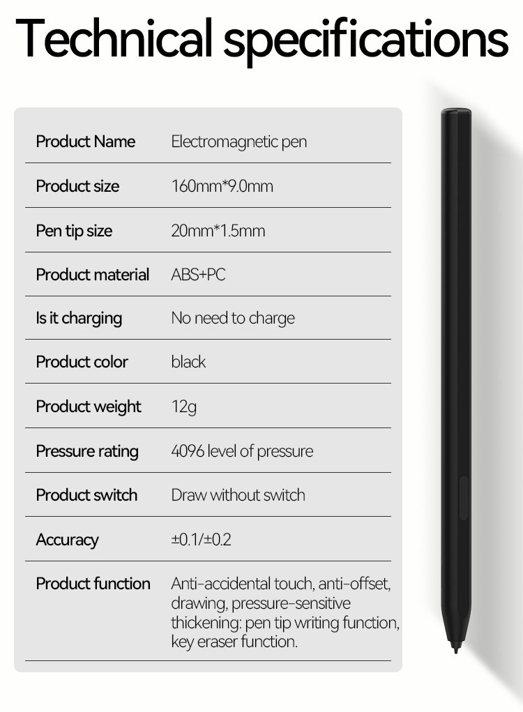 NEW Replaceable Nib Stylus Touch Pen 4096 Pressure Level Touch Stylus for Samsung Tablet S Pen