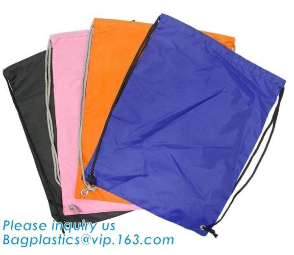 Custom Gift Promotional 210D 420D Polyester 190T Nylon Small Drawstring Bag,Reusable Polyester Foldable Grocery Shopping
