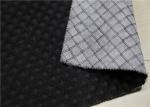 Black Quilted Bonded Leather Fabric 1.0 Mm Thickness For Garment