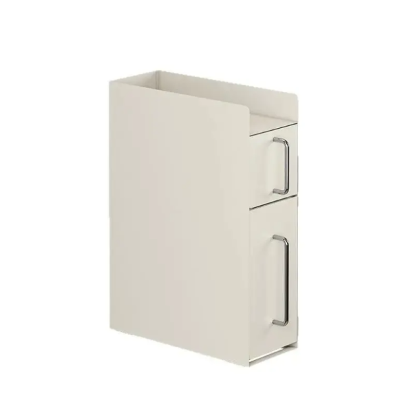 Stainless Steel Dustproof Countertop Storage Rack with 2 Layers Vertical Storage for Multi-Scene Use