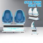 Two Seats Motion Chair Cinema 9D Virtual Reality Game Machine Blue With White