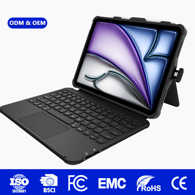 Anti‑Drop Protective USB‑C Wired Keyboard Case for iPad A16 With Touchpad, Tablet Supplies Power, Gravity Anti‑Slip Lock,20‑30KG Tear‑Resist, Custom