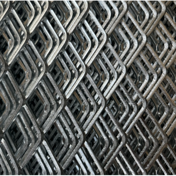 Commercial building with expanded metal facade cladding system
