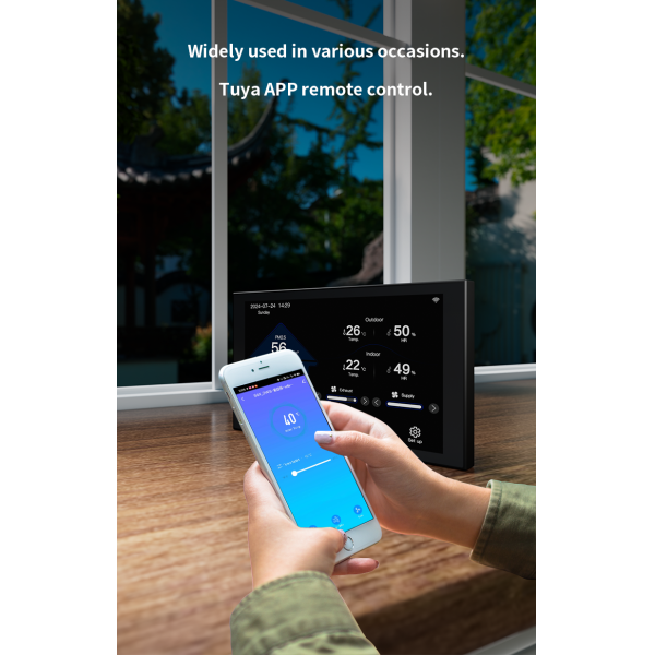 6.9 Inch Residential Commercial Smart HVAC Controller With Fresh Air Ventilation System Management Solution