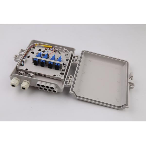8 Core Wall Mount Fiber Distribution Box With PLC Splitter Waterproof Outdoor FAT Box