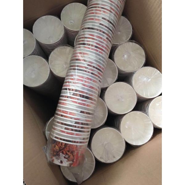 Printed Paper Ice Cream Cups 16 Oz Customized With Lids Food Grade Paperboard