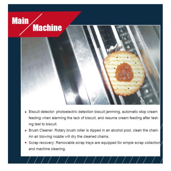 New Design Automatic Filling Biscuit Sandwiching Machine For Sale