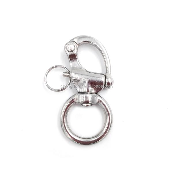 316 Stainless Steel Swivel Snap Shackle 65mm Metric Pin Lock