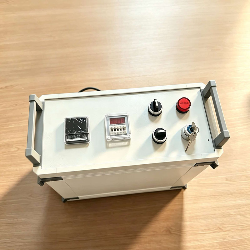 PLC-controlled hot riveting machine with touchscreen interface, programmable