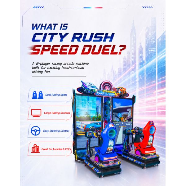 City Rush Speed Duel Driving Simulator Machine