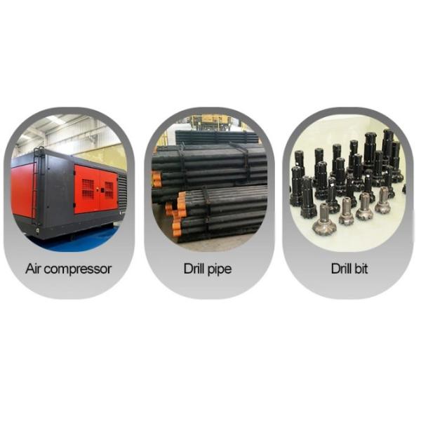 Diesel Crawler Mounted 180m Pneumatic Borewell Machine