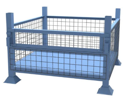 Customized Heavy-Duty Stackable Steel Wire Mesh Basket Durable Storage Logistics Transportation